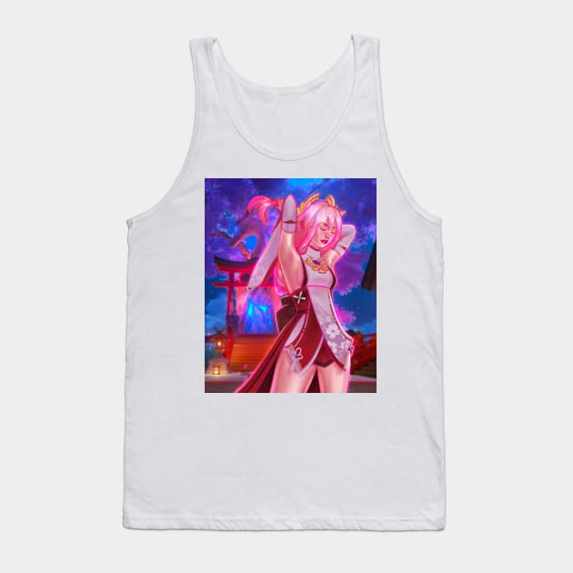 Yae Miko Tank Top by SosiCreatesArt